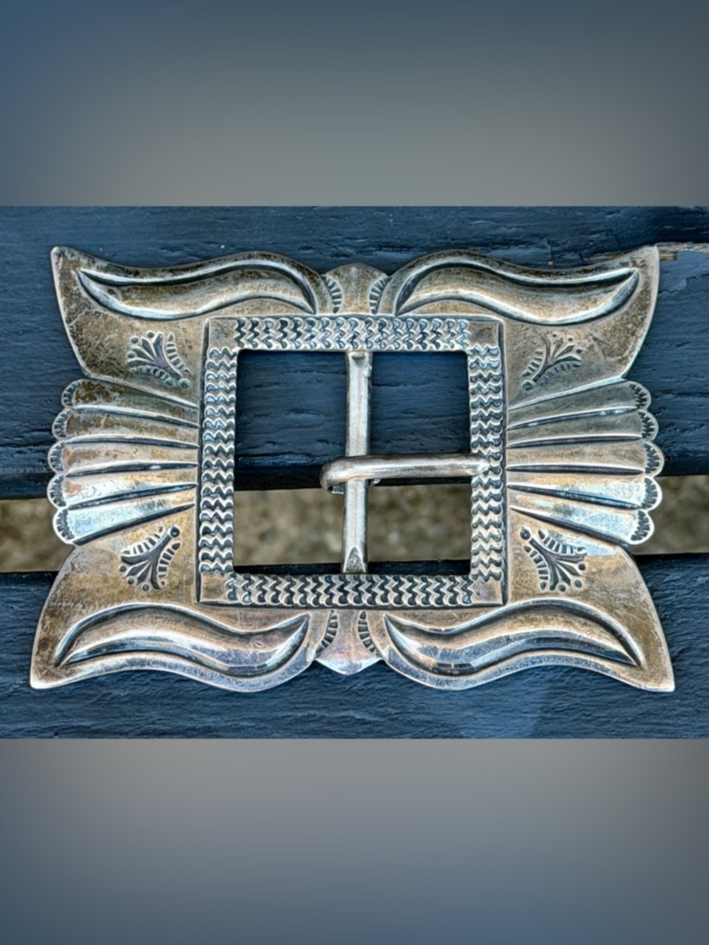 SOLD! Large JR John Ripple Sterling Silver Western Buckle